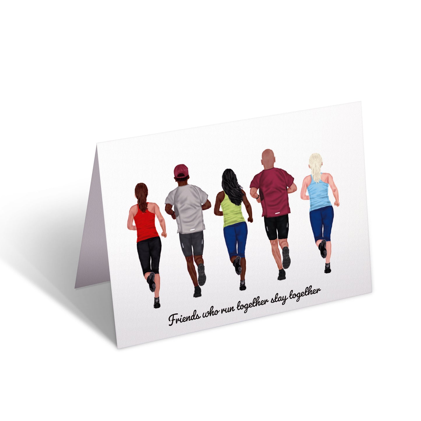 Friends Who Run Together Stay Together Running Greeting Card