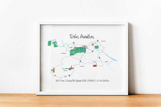 Personalised Berlin Marathon Route Map