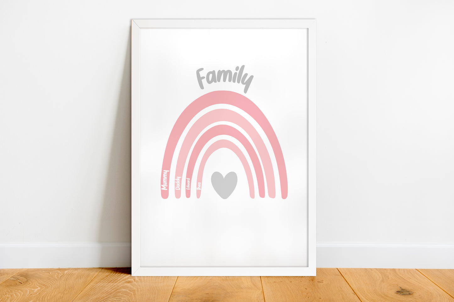 Personalised Family Rainbow Print